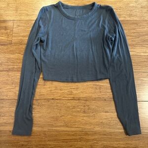 Lululemon Ribbed Long Sleeve Cropped Top